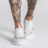 White and Gold GK Action Sneakers - Image 4