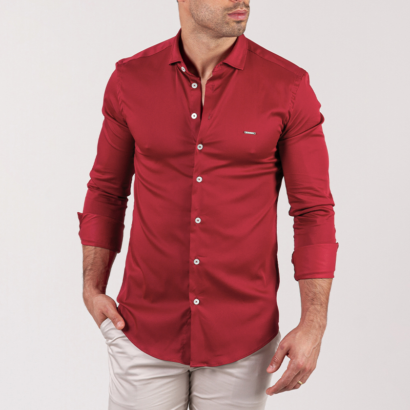 Camisa Slim-Fit Azul Marinho Zolf – NorBest