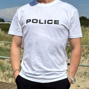 T-shirt Branca Police