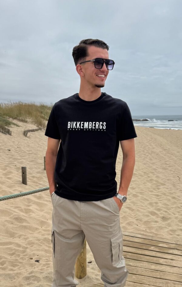 T-shirt Preta Bikkembergs
