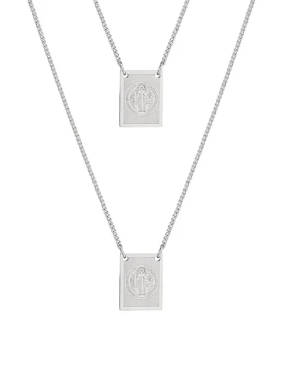 Colar Escapulário Prateado Zolf