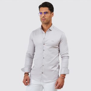 Camisa Slim-Fit Cinza Zolf