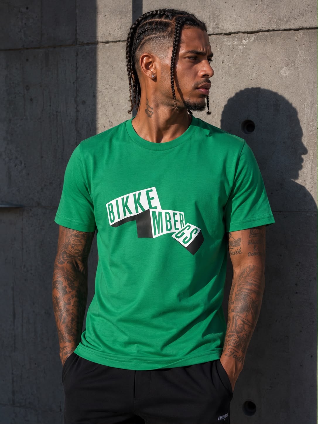 T-shirt Logo Verde Bikkembergs