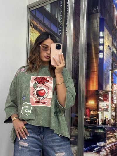 T-shirt verde cherry VDR