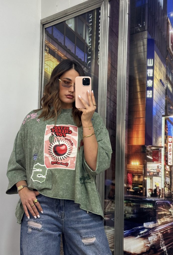 T-shirt verde cherry VDR