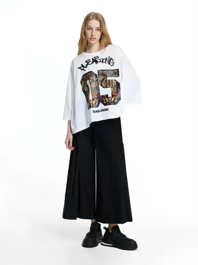 T-shirt oversize branca VDR