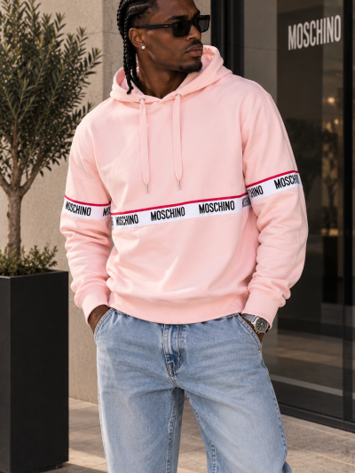 Camisola rosa logo Moschino