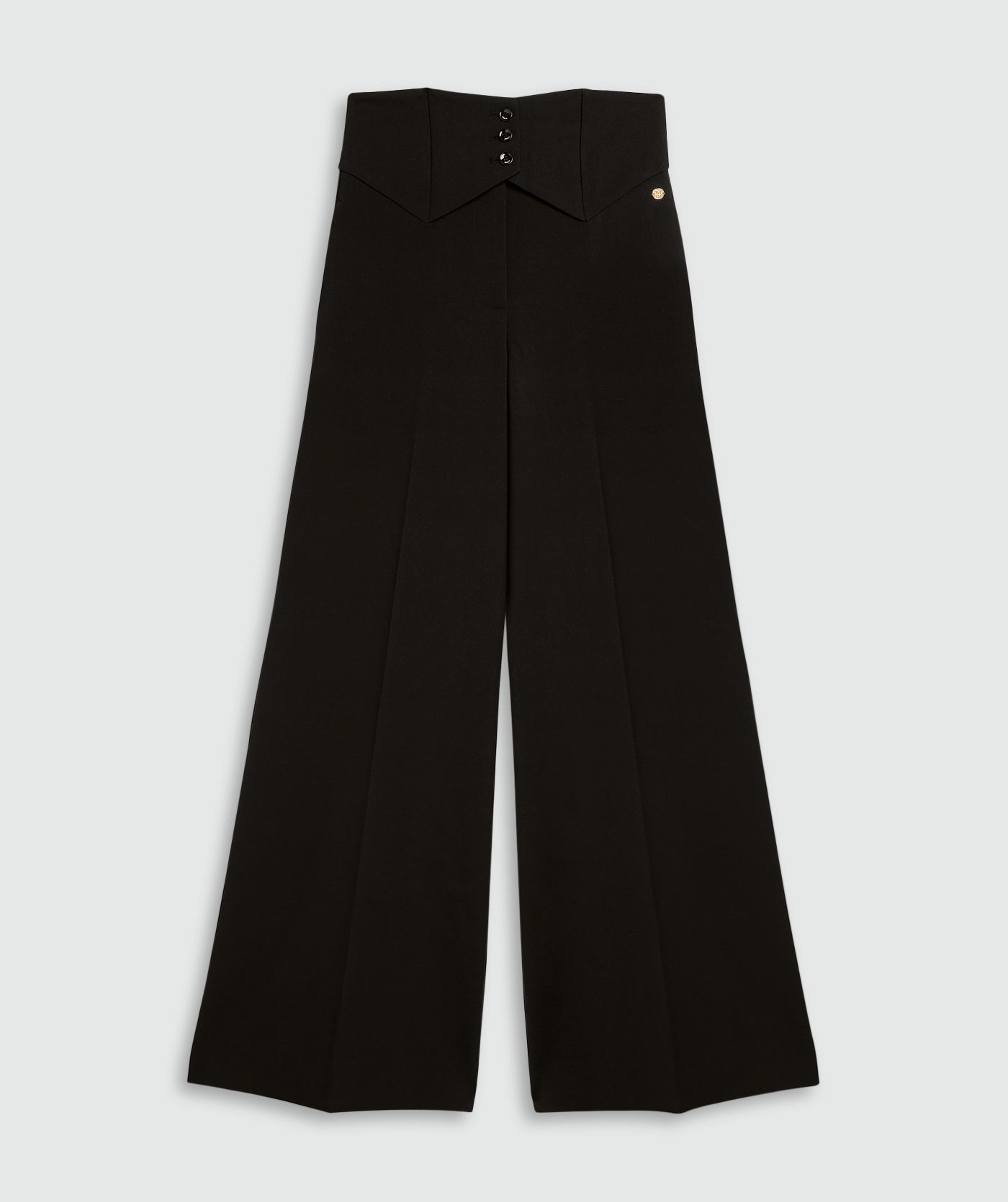 Calça wide-leg preta Josh V - Image 2