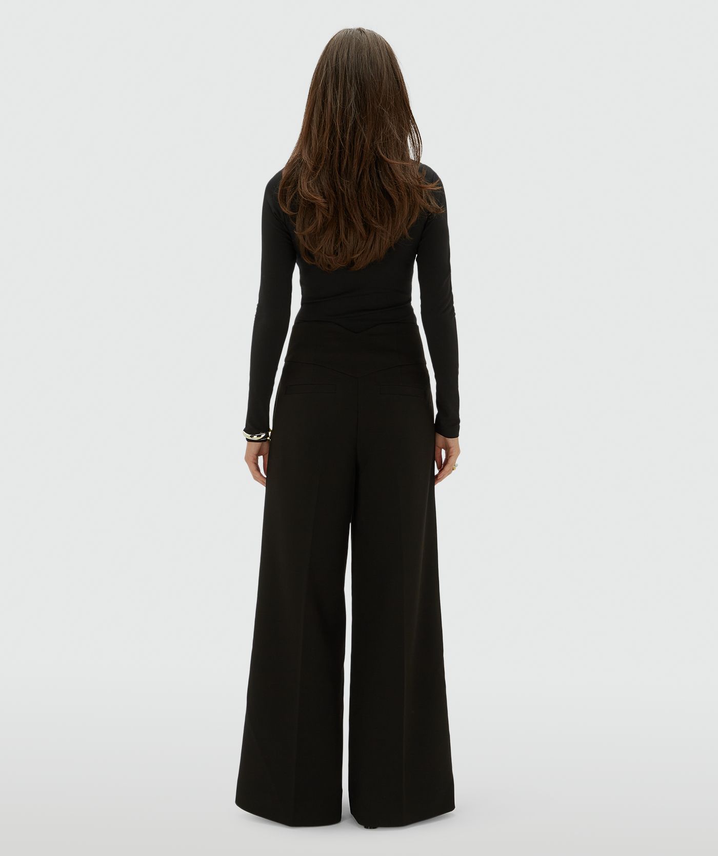 Calça wide-leg preta Josh V - Image 4