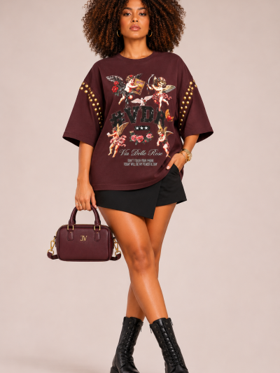 T-shirt dark brown VDR