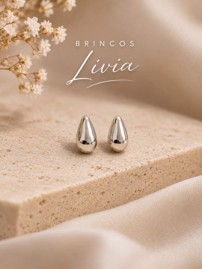 Brincos Lívia prateado Norbest