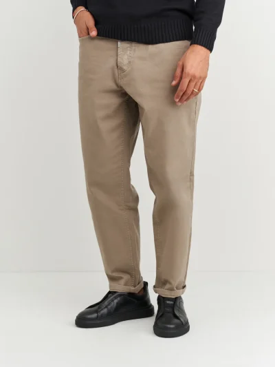 Calça ringue tapered Taupe Zolf